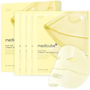 medicube Jelly Gel Mask with Brightening Kojic Acid Turmeric, 4EA