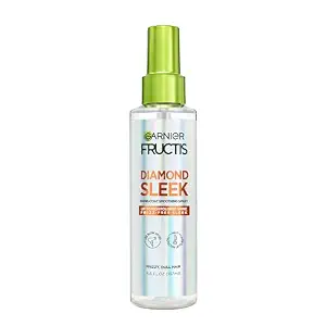 Garnier Fructis Diamond Sleek Hair Shine Spray, Up to 100-Hour Frizz Control, Heat Protectant up to 450°F with Vegan Keratin Smoothing Complex and Argan Oil for Frizzy, Dry, Dull Hair, 4.6 Fl Oz