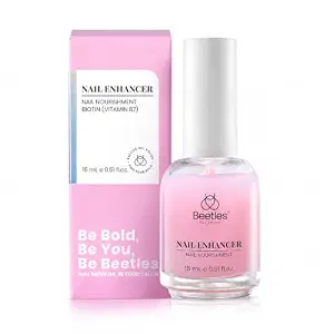 Beetles Nail Strengthener and Growth Pink Nail Polish, Nail Care Treatment