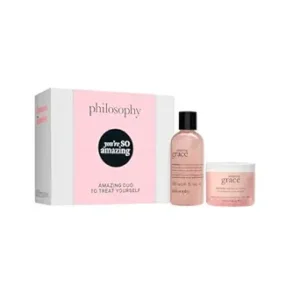 philosophy you're so amazing gift set - 2-pc. amazing grace hydrating shower gel (6oz) & whipped body crème (4oz) - moisturizing bath & body duo for women
