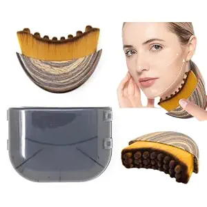 Lymphatic Contour Face Brush - Double Chin Reducer & Lymphatic Drainage Massager, Anti-Puffiness Depuffer Tool for Sculpting, Ergonomic Face Brush for Skin Glow
