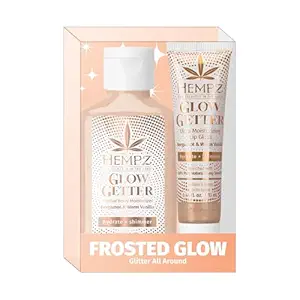 Hempz Frosted Glow Kit, Body Lotion, 2.25 oz,.44 oz