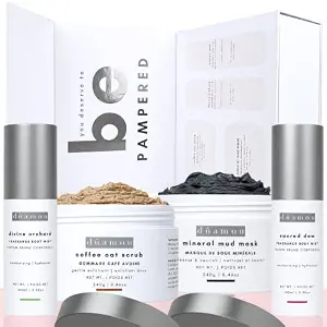 Luxury Spa Gift Set For Women - Dûamou IV01 Rejuvenating Pampering Self-care Skincare Set | Premium Gift Box with 4 Full-Size Products, Perfect Gifts for Women