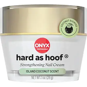 Onyx Professional Hard as Hoof Nail Strengthening Cream, Island Coconut 1oz