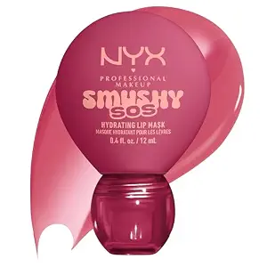 NYX PROFESSIONAL MAKEUP Smushy SOS HYDRATING LIP MASK with hyaluronic acid-infused formula, Rose Recharge, 0.41 fl oz