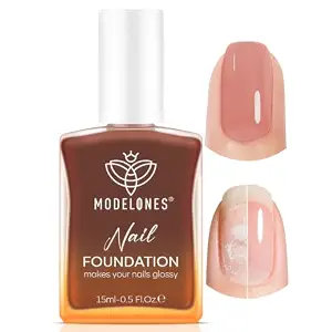 Modelones Nail Strengthener and Growth, Fall Rose Brown Nail Polish Care