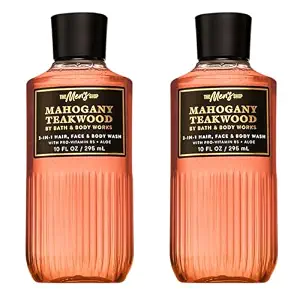 Bath & Body Works 3-in-1 Wash for Men, Mahogany Teakwood, 10 fl oz, 2 Pack