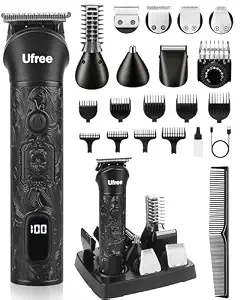 Ufree 7-in-1 Beard Trimmer for Men, Electric Razor Shaver, Men Grooming Kit
