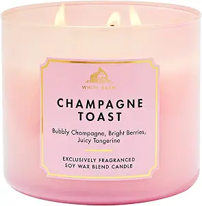 Bath & Body Works 3-Wick Candle, Champagne Toast, Soy Wax Blend