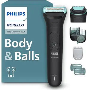 Philips Norelco Body Groomer 5000, Body & Balls, Dual Head Trimmer & Shaver