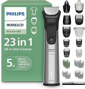 Norelco Philips All-in-One 7000 23-in-1 Trimmer, Face, Hair & Body, Steel