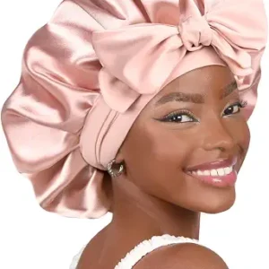 YANIBEST Adjustable Silk Bonnet for Sleeping Women Double Layer Satin Bonnet Reduce Friction Prevent Frizz Curly Hair