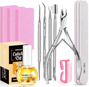 MORGLES Nail File and Buffer Blocks with Nail Care Kit